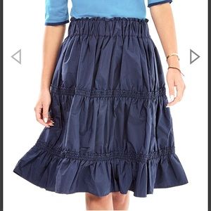 Navy tiered skirt